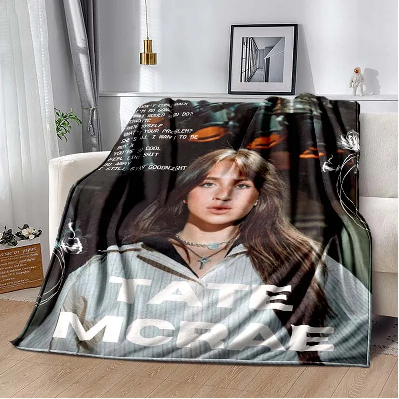 Canada Greedy Tate McRae Blanket Hip Hop Blankets for Sofa Bed Bedroom and Office Decke Stragulum 6 - Tate McRae Shop