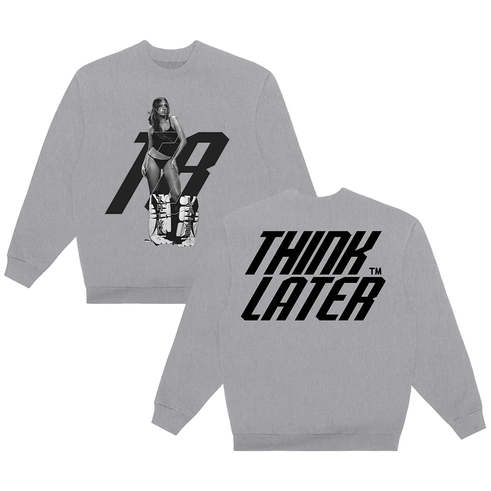 Tate McRae THINK LATER Sweatshirt Mercch Crewneck Long Sleeve Pullover Men Women Streetwear Tracksuit - Tate McRae Shop